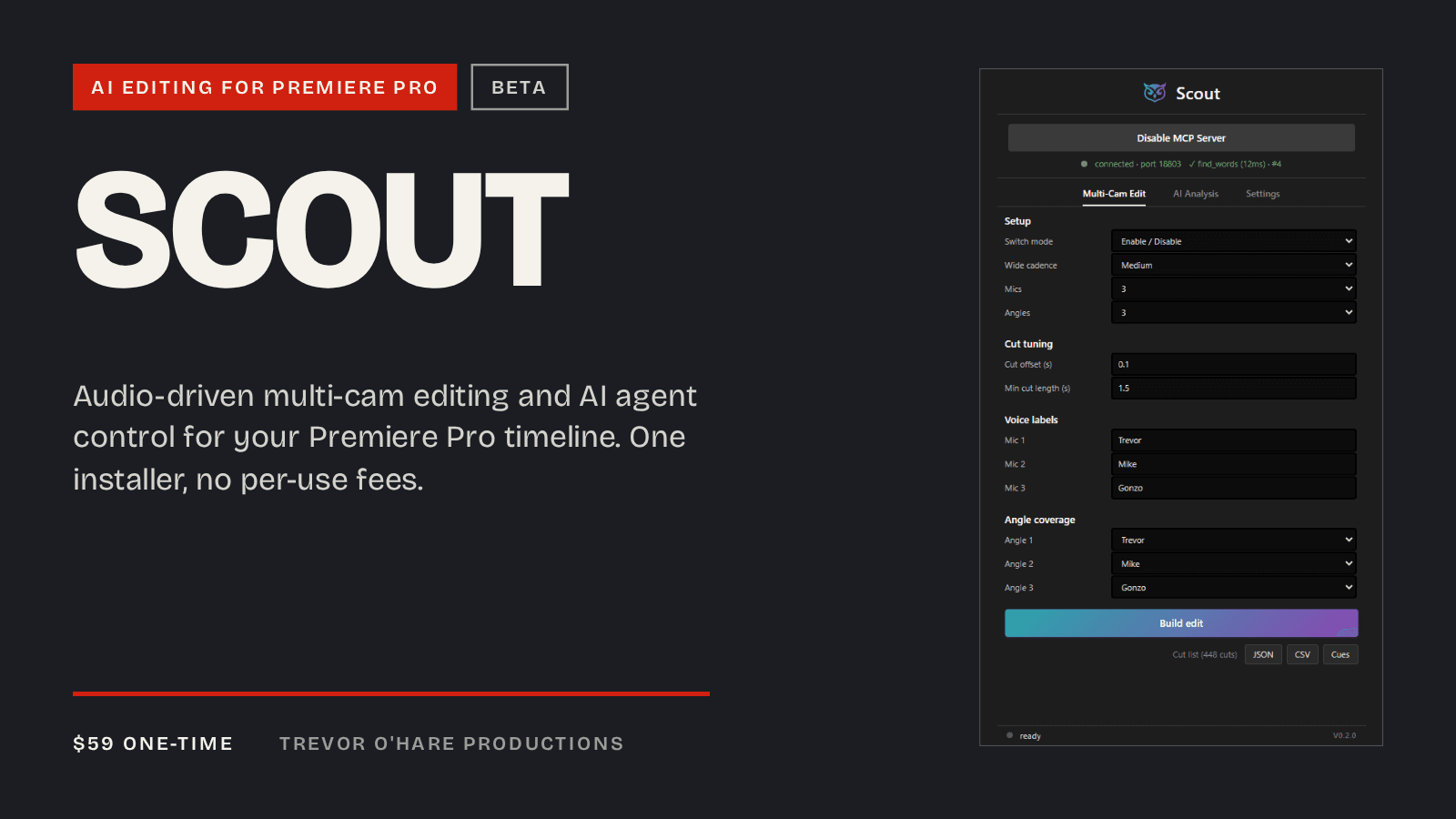 Scout Is Live: AI-Assisted Podcast Editing for Premiere Pro