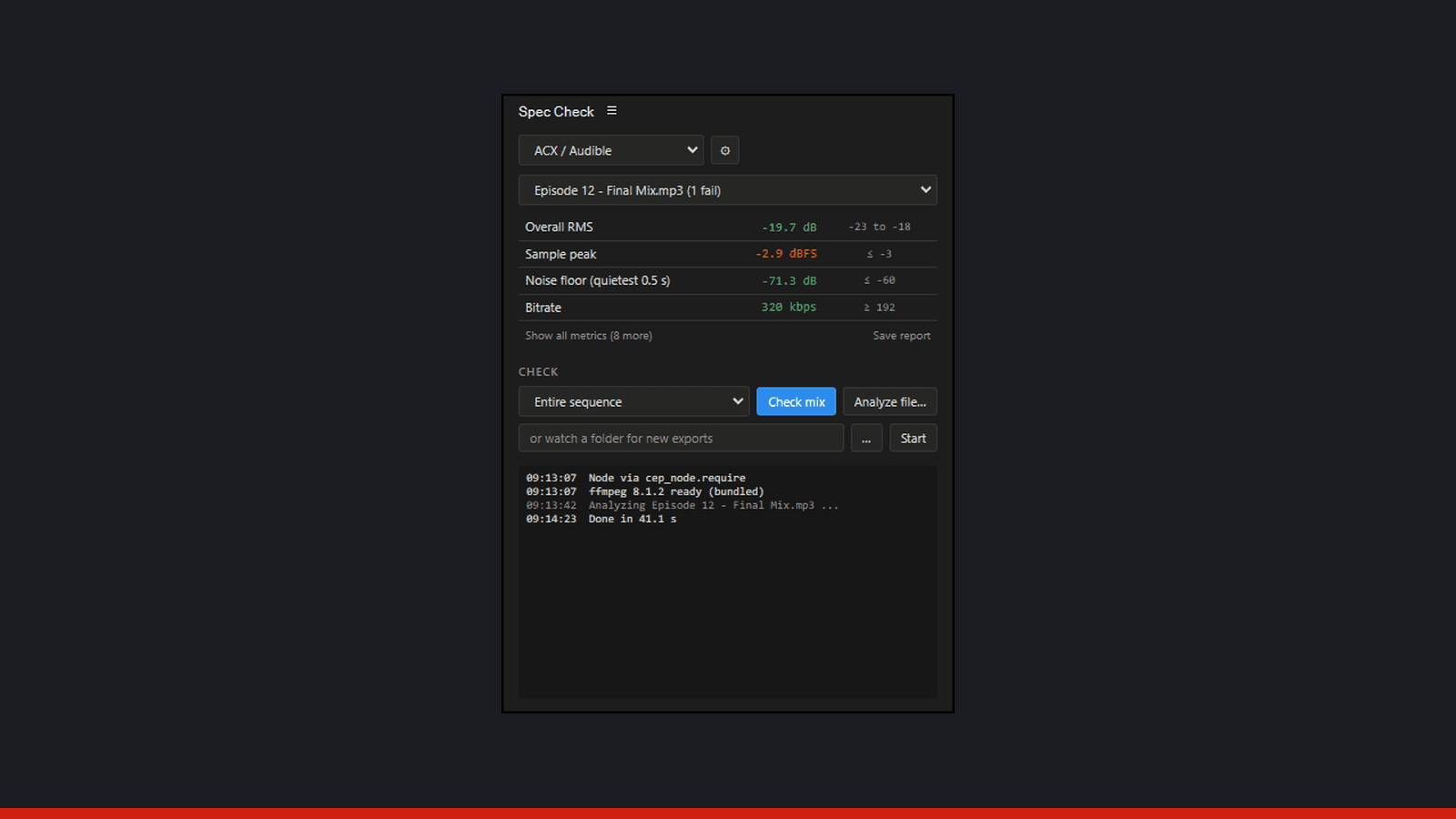 I Built a Free Premiere Pro Panel That Checks Your Mix Against Delivery Spec