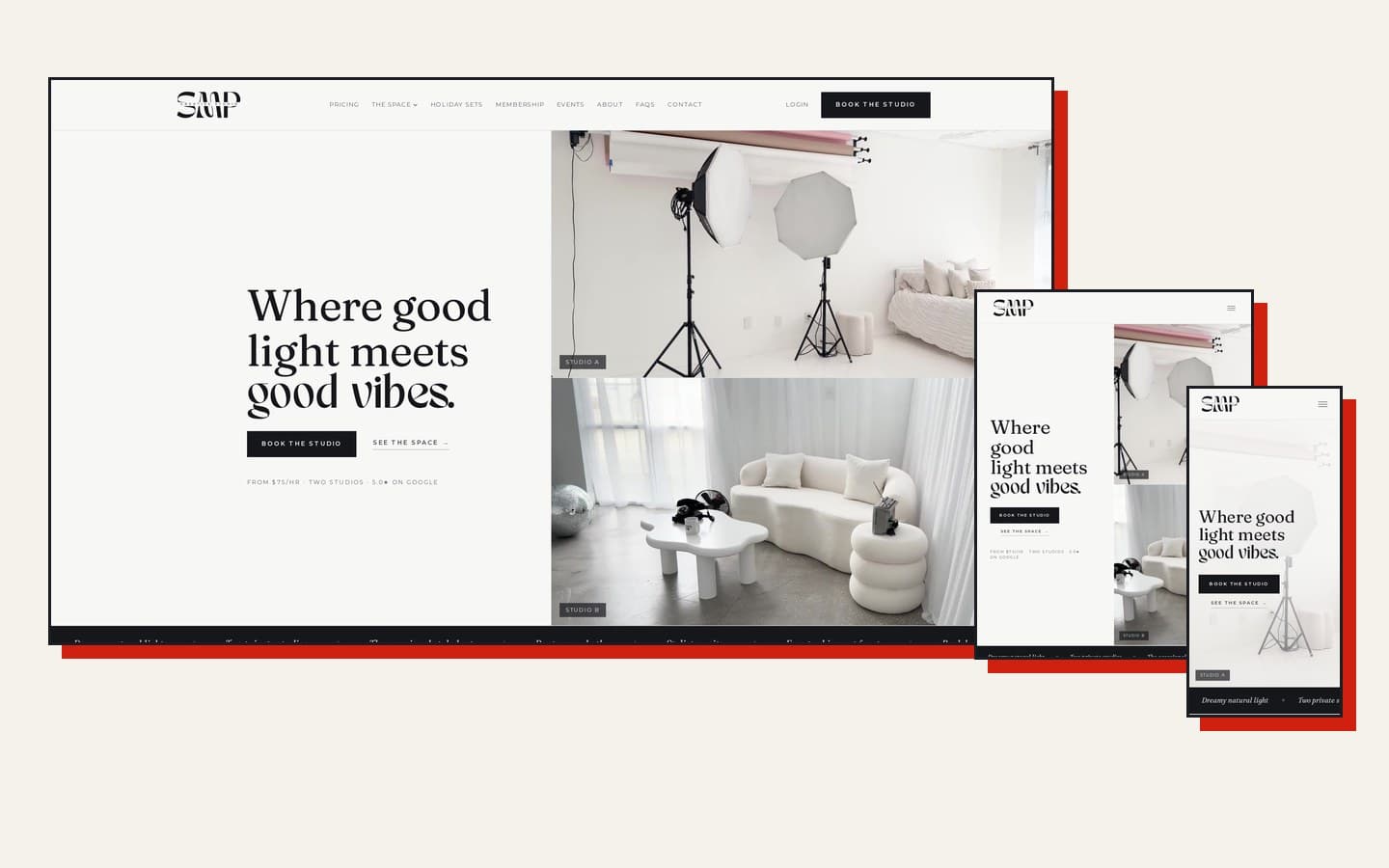 SMP Creative Studio website homepage