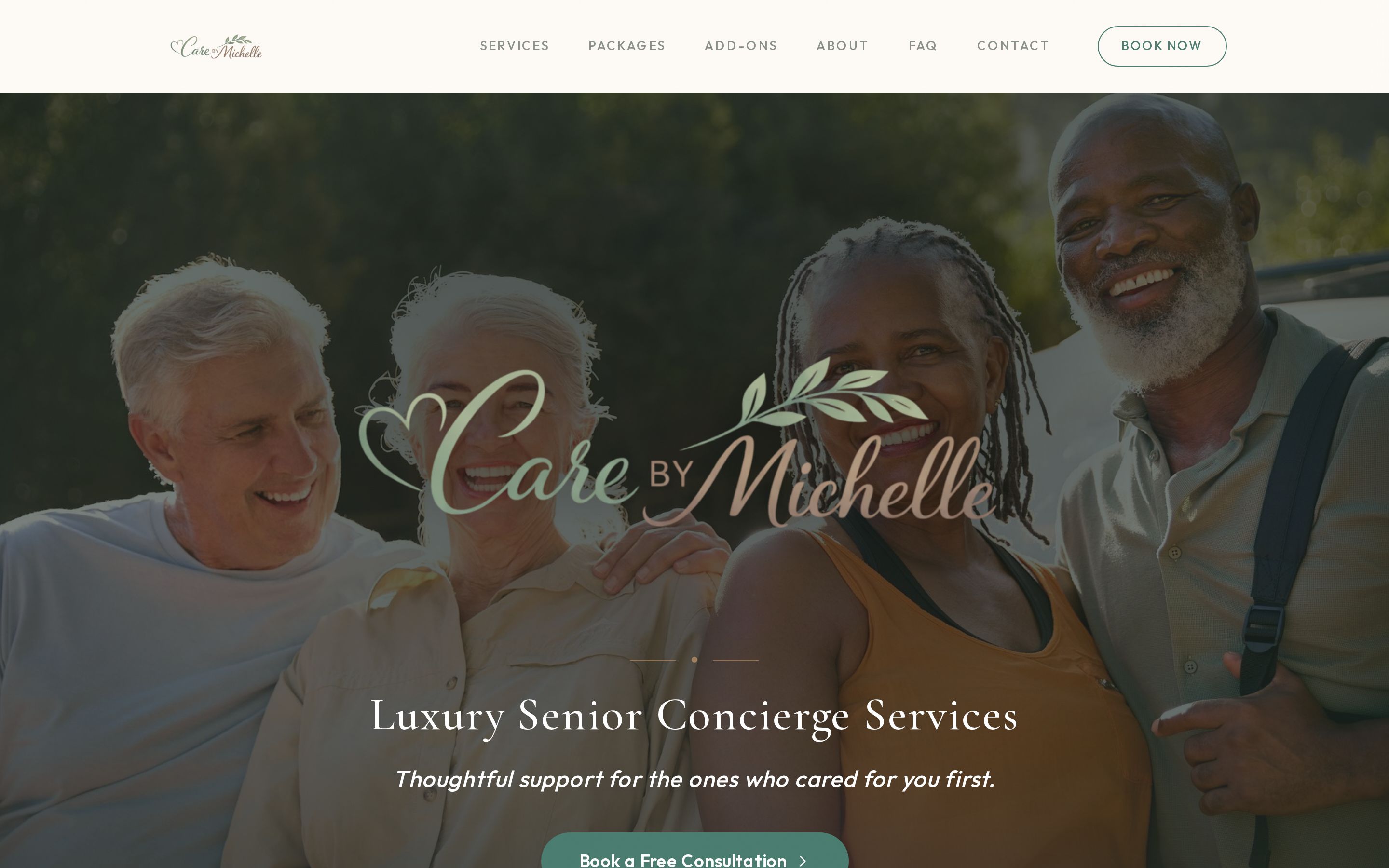 Care by Michelle website homepage